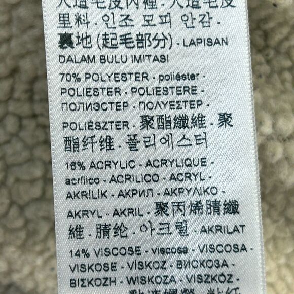 Levis Womens Sherpa Lined Jean Jacket Large Baggy Trucker Denim Blue 72867-0003 - Picture 12 of 15